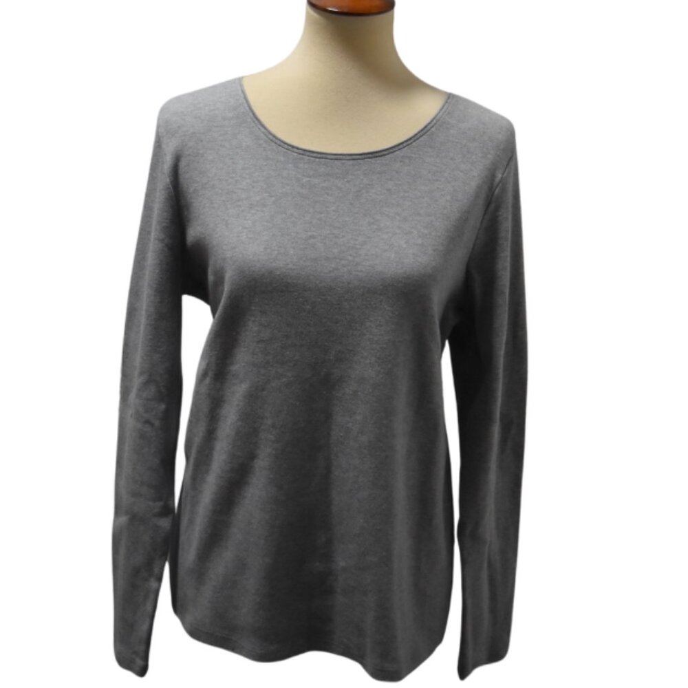 Karen Scott Scoop Neck Long Sleeve Tee